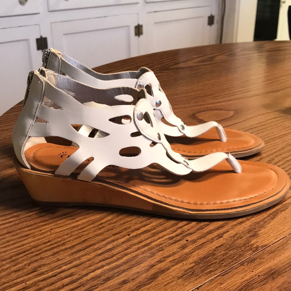 White sandals